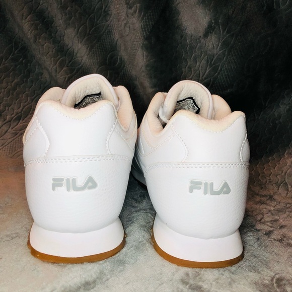 FILA MACHU WOMENS FAUX LEATHER FITNESS CASUAL SNEAKERS - Picture 7 of 11